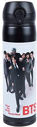 maxer Bangtan Boys - Borraccia in acciaio inox, 500 ml, mantiene i liquidi caldi o freddi con Jung Kook V Jimin j-Hope