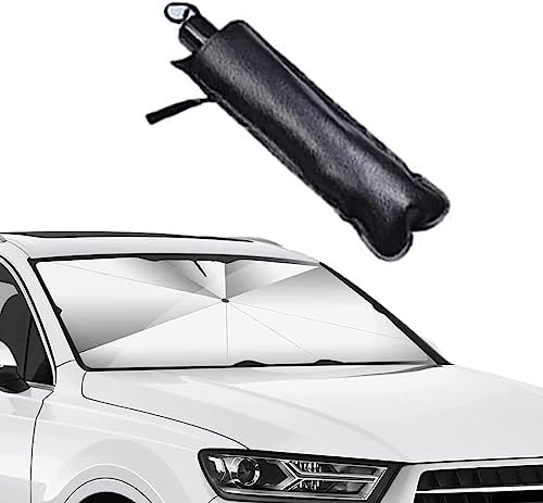 Parasol de Ventana Delantera para Parabrisas de Coche,Parasol de Coche Delantero Plegable Fácil instalación Mayoría de Coches y Suvs. (126x66cm)