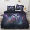 GEDAEUBA Sommer Bettwäsche 200x220 Eule - Fantasy Galaxie Bettbezug 200 x 220 3 teilig, Wendebettwäsche und Kissenbezug 80x80, Weiche & Atmungsaktive Mikrofaser Bettwäsche-Sets mit Reißverschluss