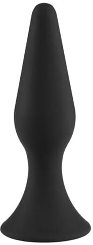 Sinful Slim Analplug Groß - XL für Frauen Männer und Paare | 15,5 cm Länge, 11 cm einführbare Länge, 4 cm Durchmesser, Silikon, Wasserbasiert Gleitmittel empfohlen, Schwarz, 127 g