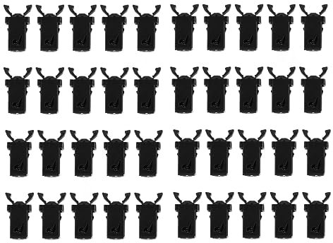 Leadigol Lot de 40 verrous de rechange pour poubelle en plastique - Verrouillage de rechange - Clip de réparation pour poubelle