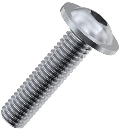 Accu - M6 x 30mm Socket Flanged Button Screws (ISO 7380-2) - Stainless Steel (A2) (Pack of 20)