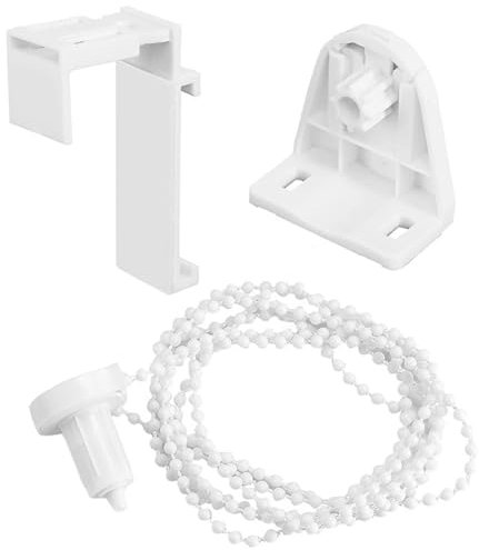 1 Kit Ersatzteile Rollo,Rollo Halterung,Rollo Ersatzteile,Rollo Halterung Fenster,Rollo Ersatzteile Halterung,Ohne Bohren,für Doppelrollo,Verdunkelungsrollo,Seitenzugrollo,17mm (Weiß)