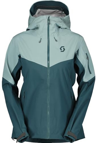 Scott W Explorair 3l Jacket Colorblock-Grün - Wasserdichte atmungsaktive Damen Backcountry Tourenjacke, Größe S - Farbe