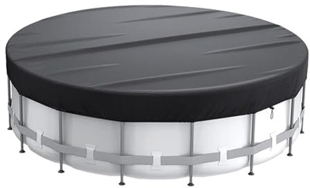 rockible Round Swimming Pool Lid above Ground Pool Lid Protective Cover Canopy Sand Pond Cover for Bubble Massage Garden Indoor, 8FT