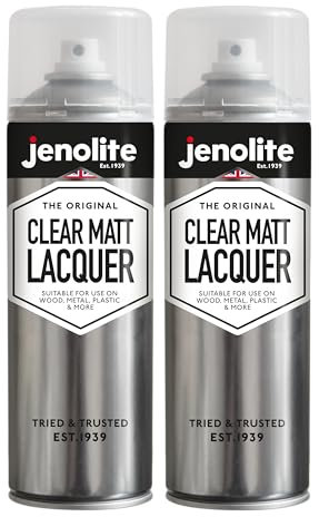 JENOLITE Spray de Laca Transparente | MATE | 2x500ml | Acabado Claro | Barniz Transparente | Protege la superficie y la pintura de la corrosión y el daño UV | Sellador que no amarillea