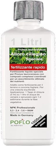Fertilizzante per alloro ciliegia Fertilizzante per alloro Prunus laurocerasus, fertilizzante liquido di qualità superiore della linea professionale 1000ml