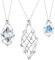Aoreun Kristallsteinhalter Halskette,3 Stück Metall Kristallanhänger Halskette Käfig,Einstellbare Hohle Kristall Käfig Halskette,Kristall Halterung Kette für Schmuck Quarz Edelstein DIY
