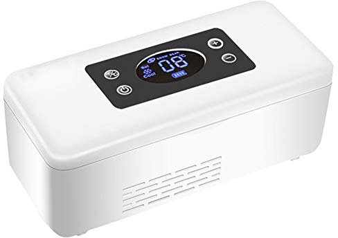 sjdoPulse Tragbarer Insulinkühler/Auto-/Heimladekühlschrank, Aufbewahrungsbox Für Kühlmedikamente/Interferon/Serum 2-25 ° C, Lcd