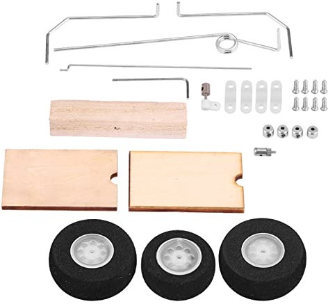 BONKZEBU KT DIY Fixed Wing Model Aircraft Landing Gear Wheel Universal Set RC Landing Gear DIY Metal Wood Fixed Wing Model Aircraft Landing Gear Wheel Universal Set of RC Accessories