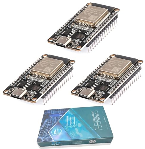 diymore 3 Stücke für ESP32 USB C Module für ESP32 NodeMCU Development Board 2.4 GHz WLAN WiFi Bluetooth CP2102 Chip