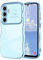 LCHULLE for Samsung Galaxy A15 Case,Cute Wave Frame Curly Shape Love Heart Pattern Phone Case for Women Girls,Luxury Plating Shockproof Protection Cover for Samsung A15 4G/5G,Blue