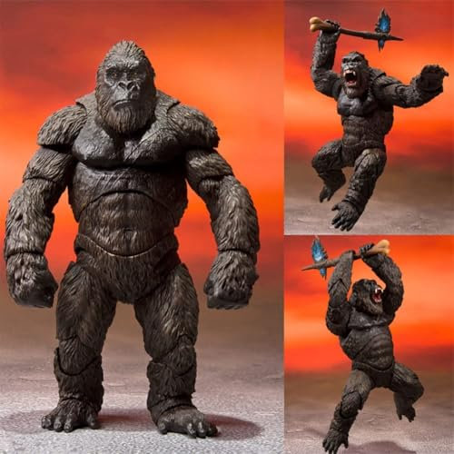 Bankeep Jouets Godzilla vs King Kong, Le Gorilla avec Une Hache, Le Classique Caractère du Film est Mobile et Interchangeable, la Hauteur est d'environ 18 cm