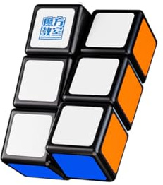 Oostifun MoYu MOFANGJIAOSHI 1x2x3 Würfel Puzzle One Layer 1x2x3 Black Cubing Classroom 123 Puzzle Smooth Turning Cube Spielzeug für Anfänger (Schwarz)