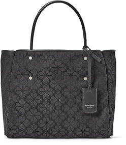 kate spade new york Jacquard-Tragetasche mit Spade Flower, Schwarz Multi, Medium Everything