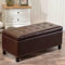 DJHFHCS Ottomane Hocker Hocker Home Aufbewahrungsbank Pu-Leder Schlafzimmer Wohnzimmer Dekor Kleidung Schuhaufbewahrung Ecksofa Einheit Fußhocker (Braun, 60 * 40 * 43 cm) Enterprise