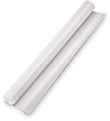 Rosenstein & Söhne Kühlschrankmatte: Schubladen-Antirutschmatte, lebensmittelecht, 50 x 150 cm, transparent (Antirutsch-Schrankunterlage, Regaleinlagen, Schublade)