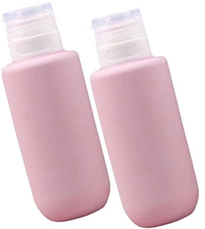 DRESSOOS Lot De 2 Flacons Compressibles Pour Produits De Toilette Contenants De Shampoing De Voyage De 200 Ml Flacons De Lotion En Silicone