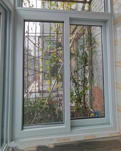 Elitix Fenster Horizontale Schiebefenster für Wohnhäuser, Ersatz Von Kellerfenstern Oder Hühnerställen, Badezimmerrenovierung, Weiße Sicherheits-Aluminiumfenster(25x47inch/64x119cm (WxH))