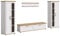 xonox.home Wohnzimmer Verona 4tlg. Set Wohnkombination Wohnwand Wohnzimmermöbel Wohnzimmerschrank Möbelkombination Wohnzimmerset in Sibiu Lärche Nb. Absetzung Artisan Eiche Nb.