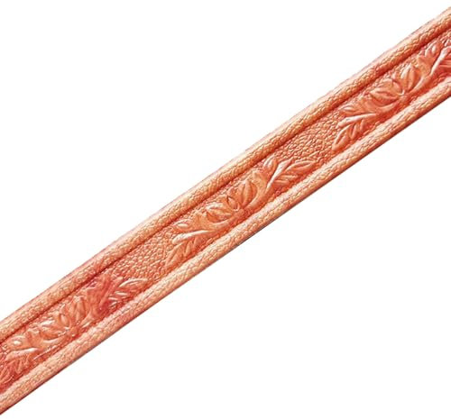 Dxcaicc Wandsockelleiste Leisten Verkleidung 5 Packungen Länge 2,3 m Breite 4 cm Europäischer Stil Selbstklebender Reliefeffekt Taillenlinie Sockelleiste Streifen Ränder,Rot
