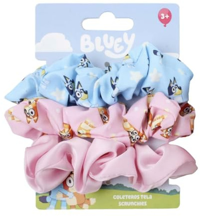 Bluey Haargummis aus Stoff, 3 Stück