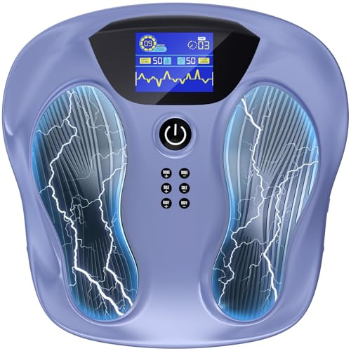 EMS TENS Durchblutungs-Stimulator für Beine & Füße – Elektrisches Fußmassagegerät gegen Neuropathie, Muskel- & Schmerztherapie, Fußmassagegerät zur Förderung der Durchblutung, Foot Msaager