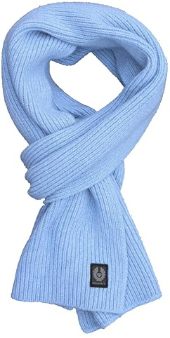 Belstaff Schal Strickschal Dock Scarf Wolle Blau Blue Sky made in UK