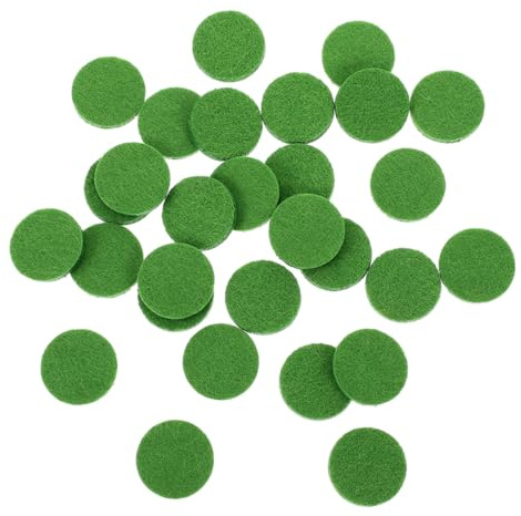 Uonlytech 200 Stück Wiederverwendbare Aromatherapie Diffusorpads aus Baumwolle Ätherische Ölpads für Aromatherapie Halskette Langlebig und Austauschbar Grün für Verschiedene Anlässe