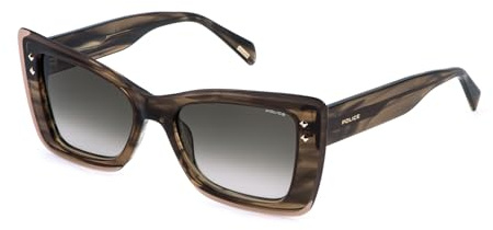 Police SPLR97 0APZ TOP Brown+Grey 53/18/140 Women's Sunglasses