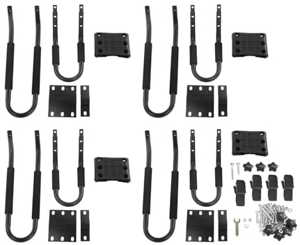 Kayak Car Rack Deckenmontage, 68 kg, 68 kg, Ladeträger J Bar Holder Skiboard, Schwarz