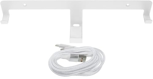 Vaguelly Wall Mount VR Headset Organizer Stand with Dual USB C Charging Cable Holder Compatible for PS VR2 Headset Display Holder Wall Mount Storage Rack