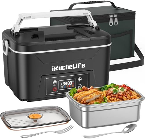 ikuchelife Scaldavivande Elettrico Portatile con Batteria e Schermo Touch