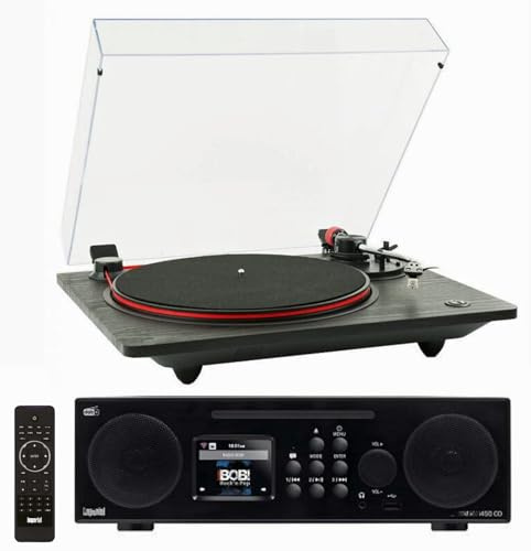 Brixton i450 Premium Music Centre System, Separates, Record Player Turntable, CD Player, FM, DAB+, Internet Radio, WiFi Music Streaming, Bluetooth, Link Smart Phone/Tablet, Colour Display, Speakers UK