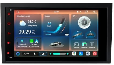 XTRONS 8 Android 14 Autoradio 8+128GB für Audi A4 B6 SEAT 4G LTE AKM DSP | Autoradio mit Bildschirm Unterstützt Tag & Nacht UI Drahtloses CarPlay Android Auto Bluetooth 5.2 GPS Lenkradsteuerung WLAN