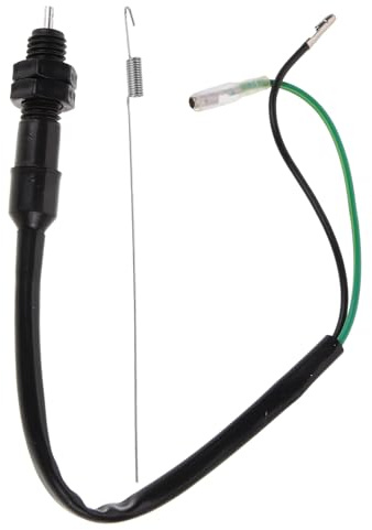 BETOOKY Interruptor de Luz de Freno Trasero con Resorte Fácil Instalación Material de Goma y Metal para Atv y Scooter Compatible con Motocicletas Negras