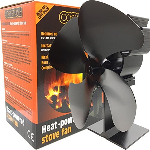 Stove Fan Silent Wood Burning Multi Fuel Better Efficiency 4 Blade Heat Powered Cosystove Lower Bills New