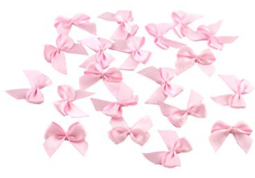 20 Stück Satinschleifen 2,5x3cm zartrosa rose 123