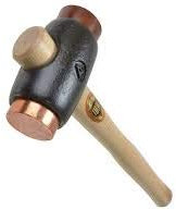 Thor 03-216SFG Copper/Rawhide Hammer Size 4 Slip On Fibreglass Handle