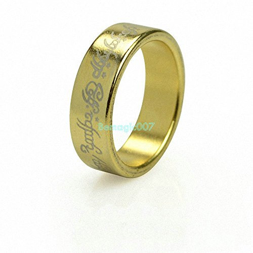 Magic Accessories Magnetischer Ring, Gold (erhältlich bis 18,19,20 mm) / Gold Wizard PK Ring Magnetic Ring (erhältlich in 18,19,20 mm) – Magic Accessories (19 mm Wizard PK Ring Gold-Engraved)