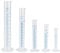 5pcs Plastic Graduated Cylinder Beaker 10ml 25ml 50ml 100ml 250ml Measuring Cylinder Science Measuring Test Tube Flask Blue Graduation Lines Cylinder Liquid Measuring Tools Lab Test Tube Pour Spout