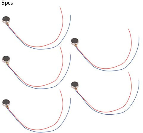 DC 3V Flat Vibrating Motor 0.02W 0.08A Brush Micro Vibrating Motor Adhesive Flat Coin 8x3mm for Mobile Phones, Pager, Smart Bracelet, Electronic Vibration Equipment