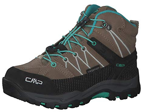 CMP Kids Rigel Mid Trekking Shoes, Wood-Acqua, Gr. 30