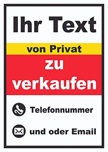 HB-Druck Wunschtext Privat Hochkant A2 Rückseite selbstklebend