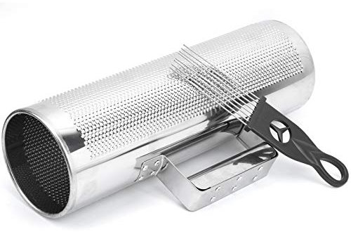 Keenso Guiro Shaker, Silber Leichtes, langlebiges Aluminium Guiro Percussion Musikinstrument mit Schaber