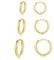 Damen Creolen Silber 925 Ohrringe Set- 3 Paar Hypoallergen Huggies Creolen Silber 925 Golden Klein Ohrringe Set Schlafen Knorpel Tragus Silber Schmuck für Damen Herren Geschenke 8/10/12mm