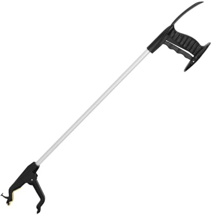 Pinza para recoger residuos con gancho y imán para metal