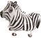 DIWULI Zebra Airwalker Ballon - Tier-Party Dschungel Zoo