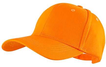 LANGZHEN Baseball Dad Cap 100% Baumwolle Passt Männer Frauen Klassische Verstellbare Plain Hat (Structured-Orange)