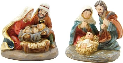 dekoprojekt Krippenfigur Hlg. Familie, Krippenblock 2-teilig 3 cm
